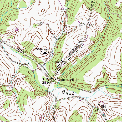 Topographic Map of Ijamsville United Methodist Church, MD