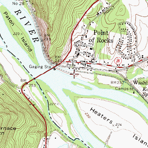 Topographic Map of Indian Town Landing, MD