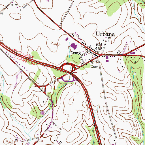 Topographic Map of Interchange 26, MD