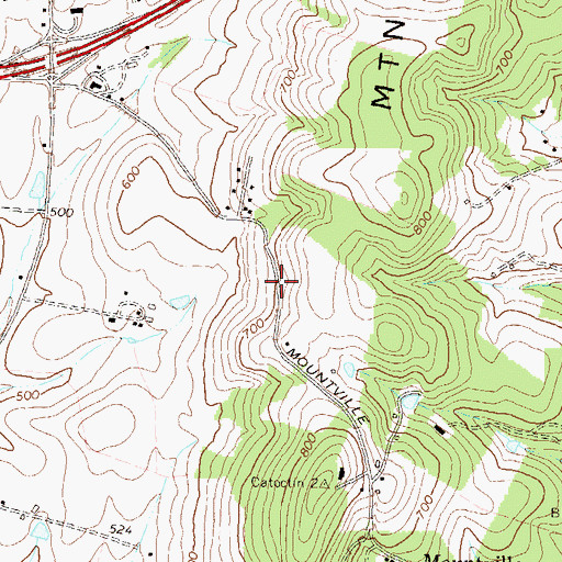 Topographic Map of Jefferson Heights, MD