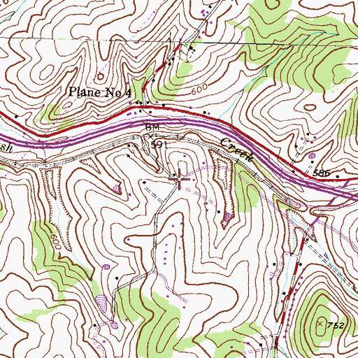 Topographic Map of Kelly Ridge, MD
