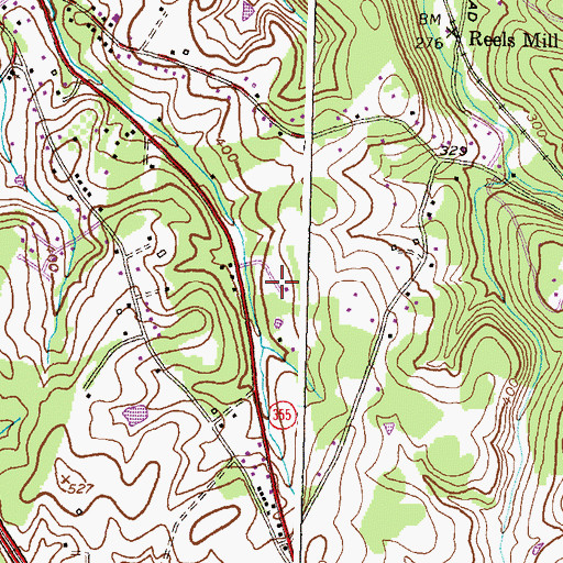 Topographic Map of Kidwiler Farms, MD