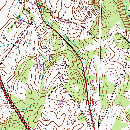 Topographic Map of Kidwiler Park, MD