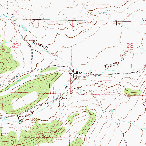 Topographic Map of Miller Creek, CO