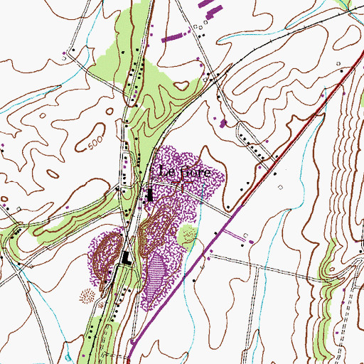 Topographic Map of Le Gore Quarry, MD