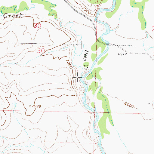 Topographic Map of Deep Creek, CO