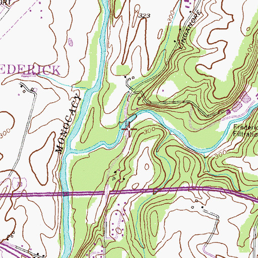 Topographic Map of Linganore Mill (historical), MD