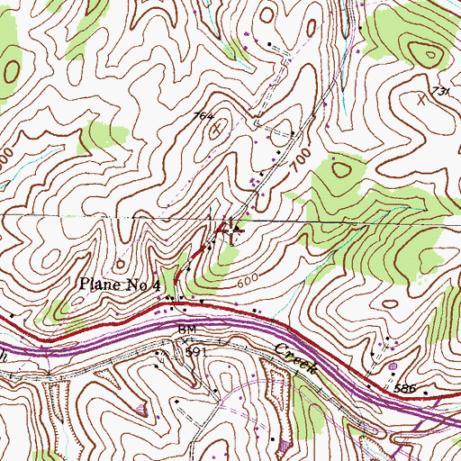 Topographic Map of Marvin Chapel Cemetery, MD