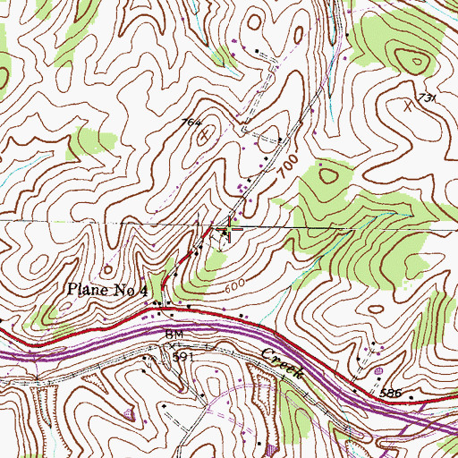 Topographic Map of Marvin Chapel Methodist Church, MD