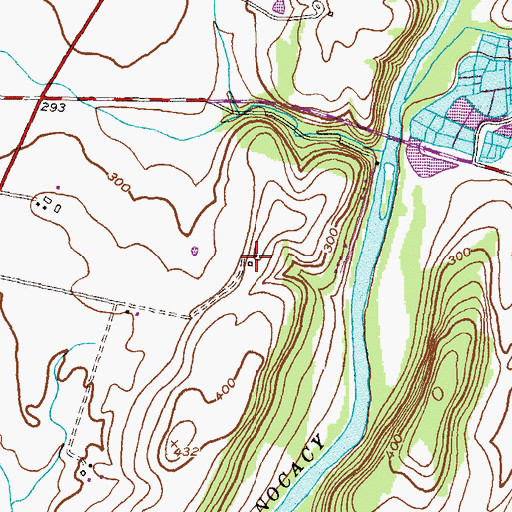 Topographic Map of Matovich, MD
