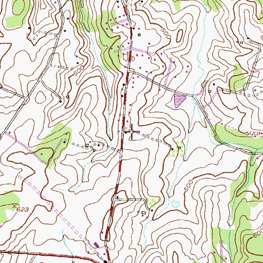 Topographic Map of Monrovia Post Office, MD