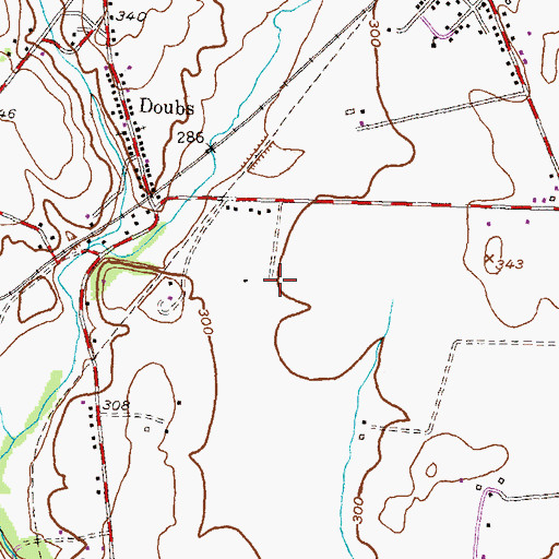 Topographic Map of Mountville Manor, MD