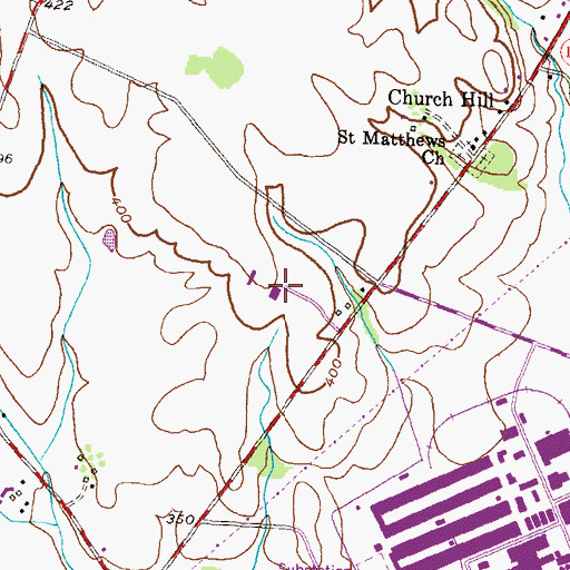 Topographic Map of Mullinix Agro Park, MD