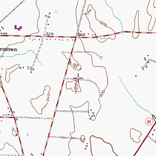 Topographic Map of New Design Acres, MD