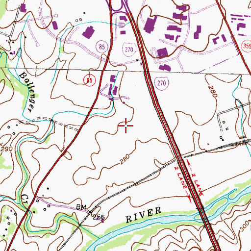 Topographic Map of New Lands Corporate Park, MD