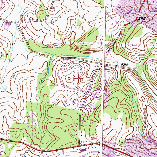 Topographic Map of New Market View, MD