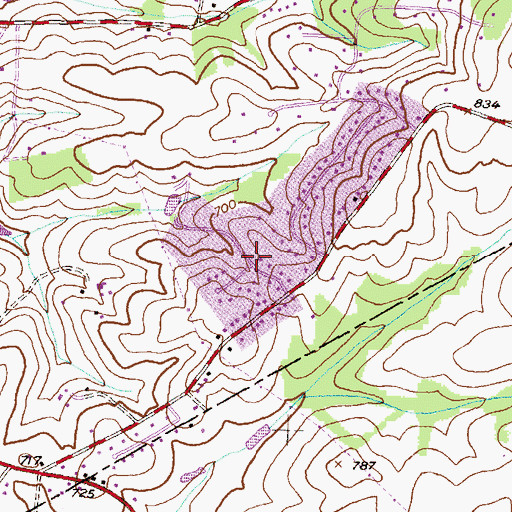 Topographic Map of Park Lake Estates, MD