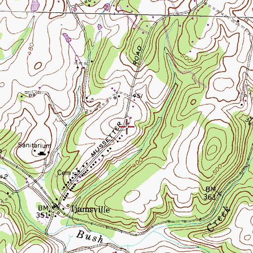 Topographic Map of Permenter, MD