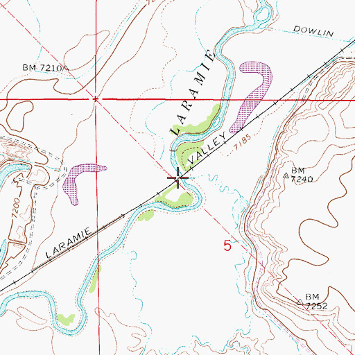 Topographic Map of Sand Creek, WY