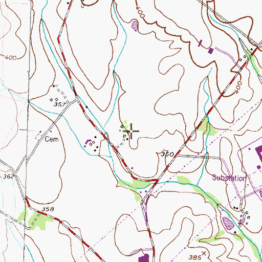 Topographic Map of Poplar Thicket, MD