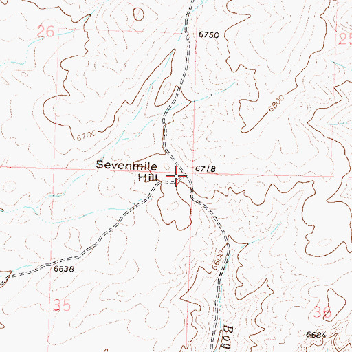 Topographic Map of Sevenmile Hill, CO