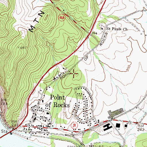 Topographic Map of Potomac Village, MD