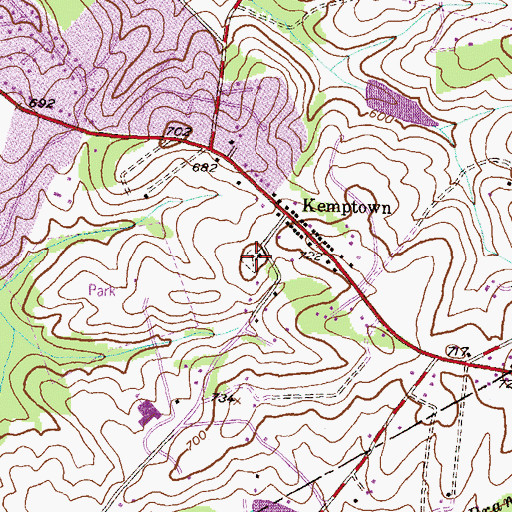 Topographic Map of Providence United Methodist Church Cemetery, MD