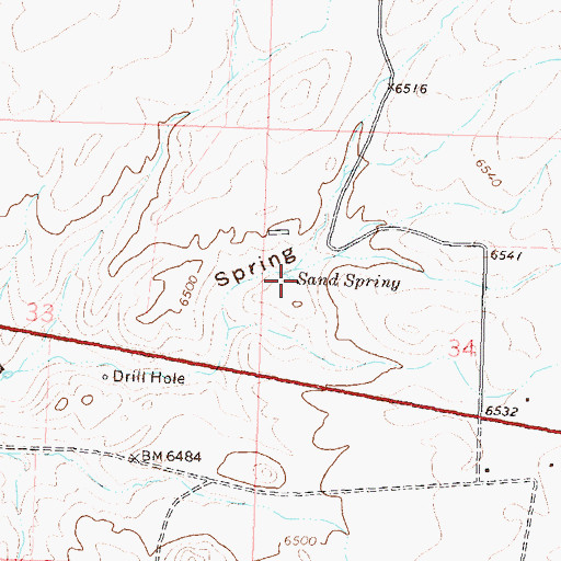 Topographic Map of Sand Spring, CO