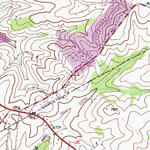 Topographic Map of Rattle Ridge, MD
