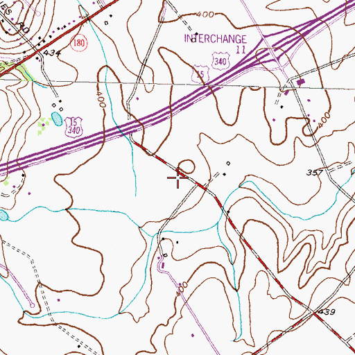 Topographic Map of Renn Branch Estates, MD