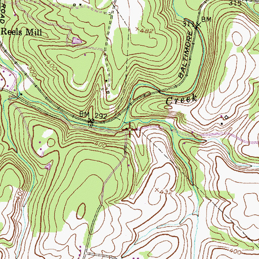 Topographic Map of Riverwood, MD