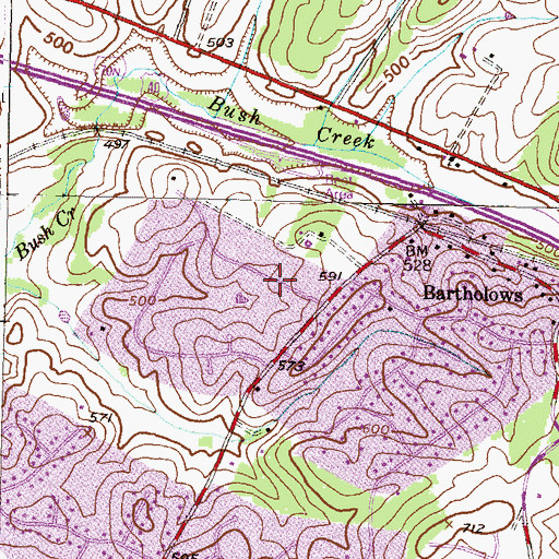 Topographic Map of Rosswood Estates, MD