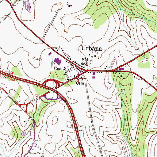 Topographic Map of Saint Ignasius Loyola Catholic Church, MD