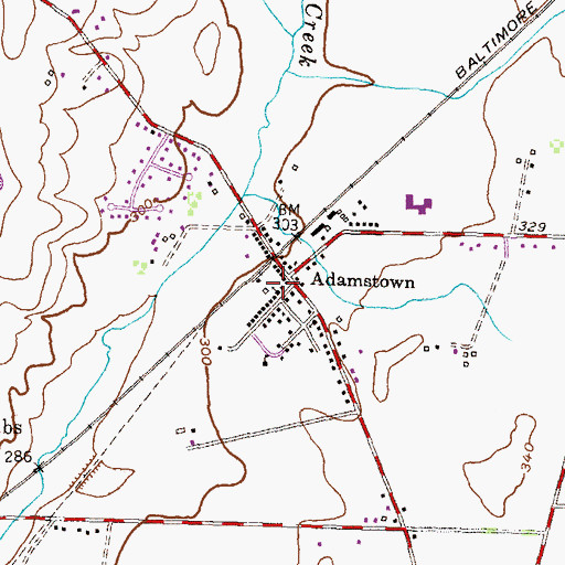 Topographic Map of Saint Lukes Protestant Episcopal Church (historical), MD