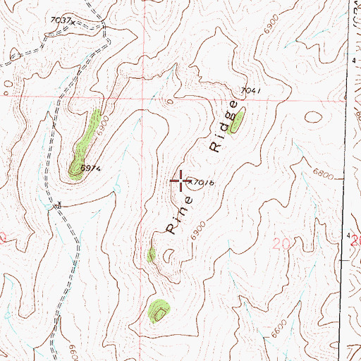 Topographic Map of Pine Ridge, CO