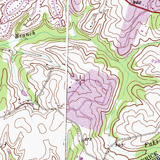 Topographic Map of Silver Maple Estates, MD