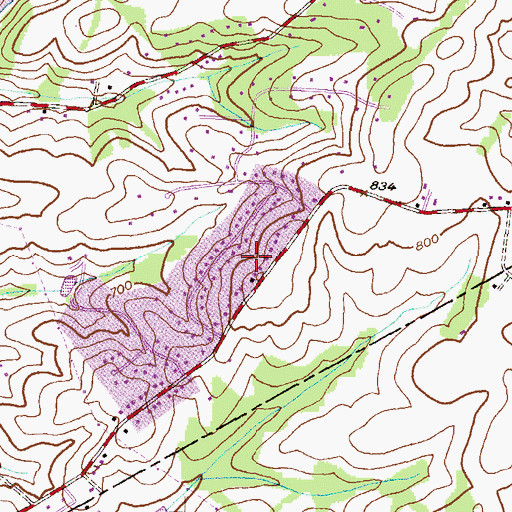 Topographic Map of Skyline Manor, MD