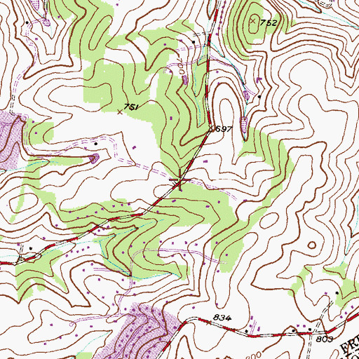 Topographic Map of Skyline Woods, MD