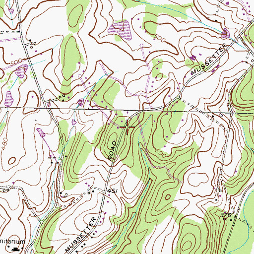 Topographic Map of Sleepy Hollow Estates, MD