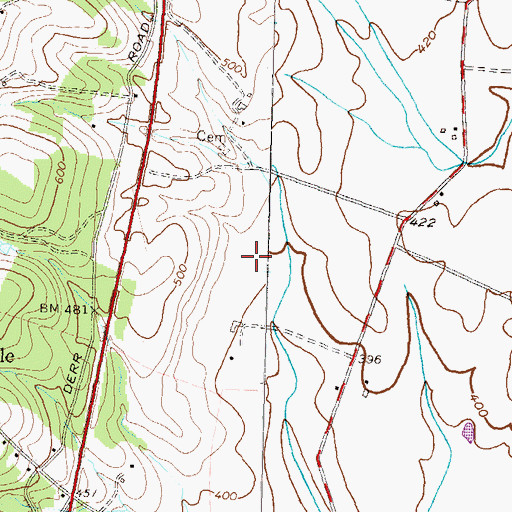 Topographic Map of Standford Industrial Park, MD