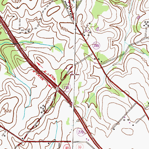 Topographic Map of Stone Barn Station, MD