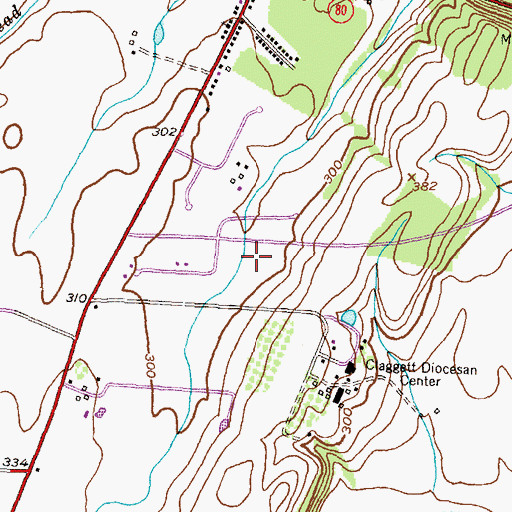 Topographic Map of Stonewall Manor Estates, MD