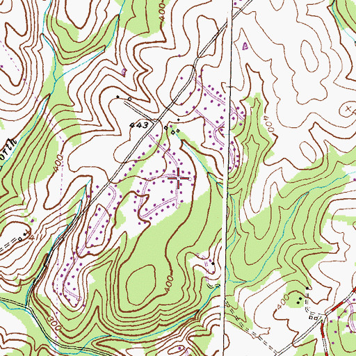 Topographic Map of Sugarloaf Estates, MD