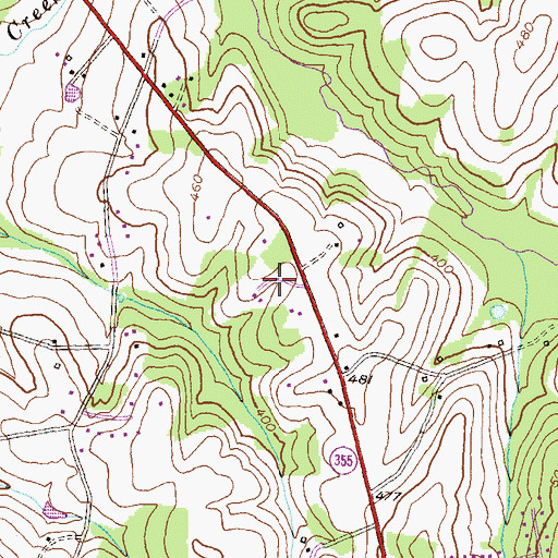 Topographic Map of Sugarloaf Meadows, MD