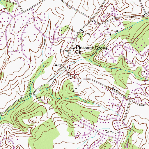 Topographic Map of Sweadner, MD