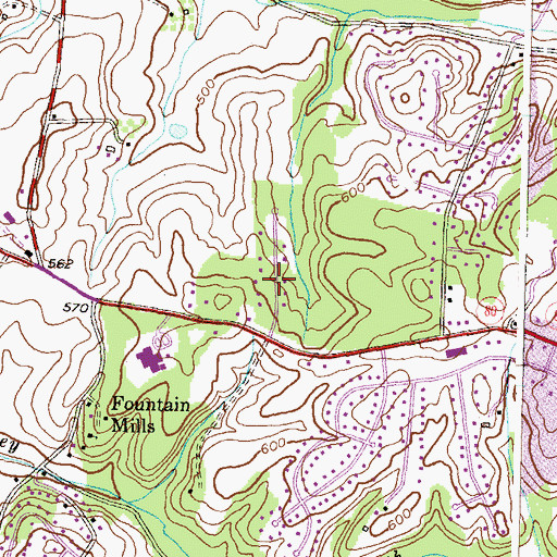 Topographic Map of Tranquility, MD