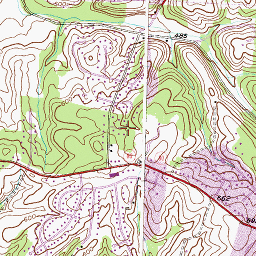 Topographic Map of Turners Chance, MD