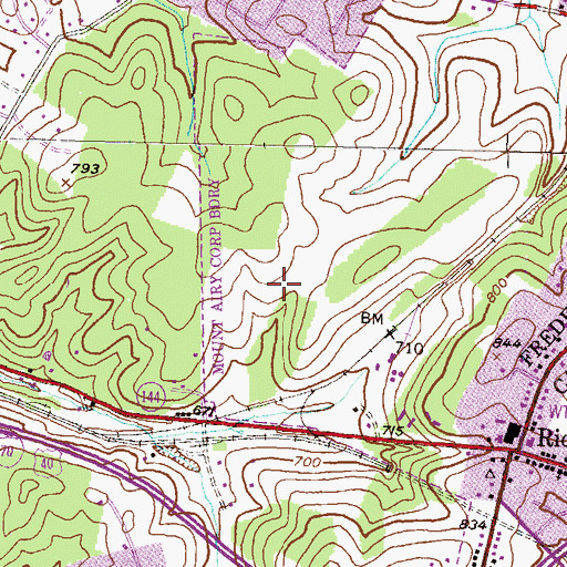 Topographic Map of Twin Ridge Elementary School, MD