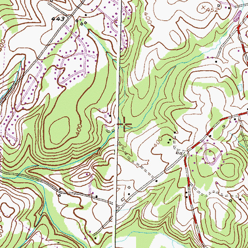 Topographic Map of Urbana Branch, MD