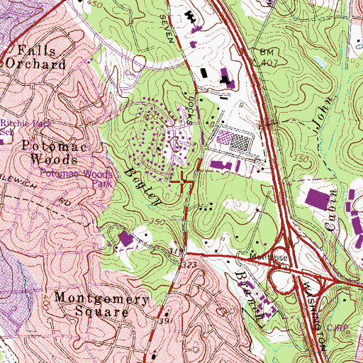 Topographic Map of All Pure Spring, MD